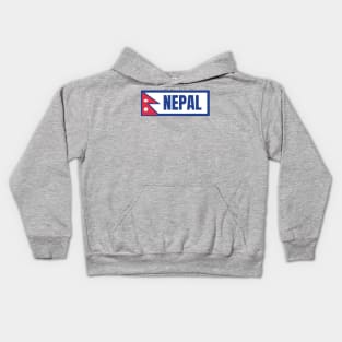 Nepal with Flag Kids Hoodie